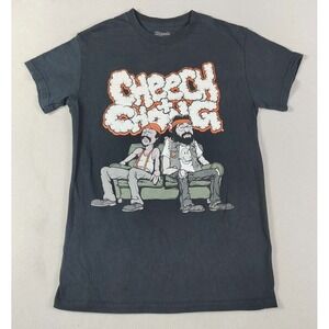 Cheech & Chong Shirt Mens Small Black Couch Graphic Tee Stoner Movie Cartoon